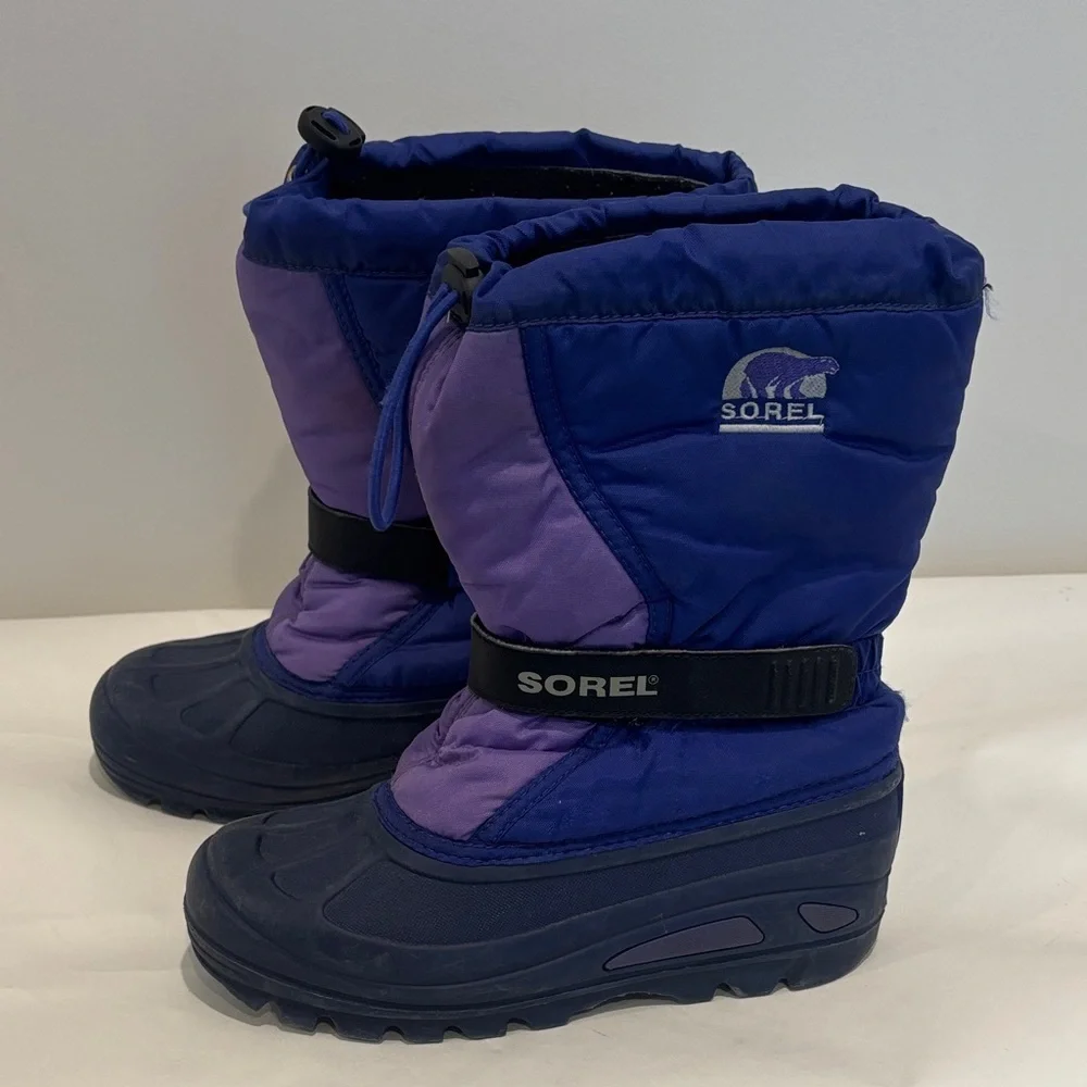 Sorel Flurry Blue and Lavender Winter Snow Boots